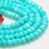 Turquoise Faceted Rondelle Loose Beads Gemstone Bracelet