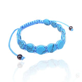 Turquoise Round Pie Shape Spacer Beads for Bracelet DIY Jewelry Making