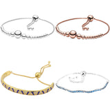 925 Silver Bracelet with Wavy Stones & Stripes Beads