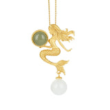Jade Mermaid Necklace Chain 999 Pendants for Women