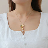 Jade Mermaid Necklace Chain 999 Pendants for Women