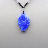 Jade Nine-tailed Fox Pendant Necklace Natural Gemstone Chinese Carved Charm
