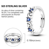 Zircon Star Moon Ring 925 Sterling Silver Hot Series Women Anniversary Jewelry