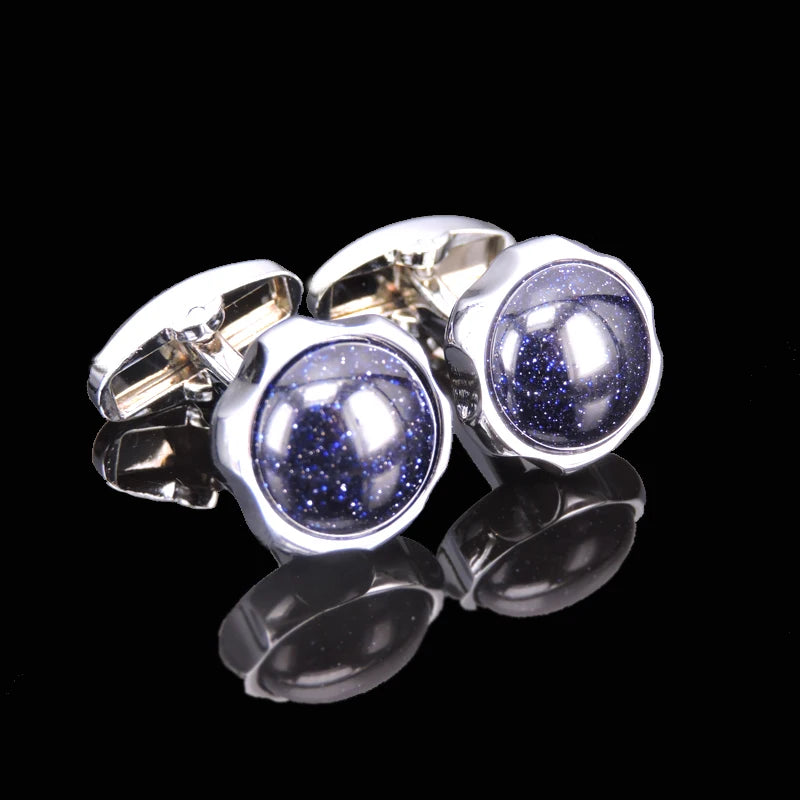 Zircon Star Cufflinks French Shirt Buttons