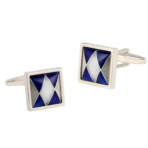 Opal Shell Puzzle Copper Cufflinks for Tuxedo Shirts