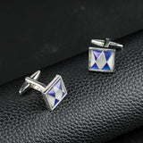 Opal Shell Puzzle Copper Cufflinks for Tuxedo Shirts