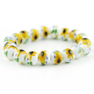 Porcelain Beads Strand Bracelet - OL Style Classic Ceramics Accessories