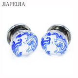 Stainless Steel and Porcelain Ear Tunnels and Plugs