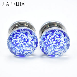 Stainless Steel and Porcelain Ear Tunnels and Plugs