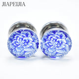Stainless Steel and Porcelain Ear Tunnels and Plugs