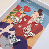 6pcs Matte Light Thin Hollow Butterfly DIY Hairpin Jewelry Earrings