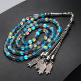 Crystal Islamic Prayer Beads 99 Misbaha Tassels Rosary Beads