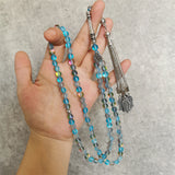 Crystal Islamic Prayer Beads 99 Misbaha Tassels Rosary Beads