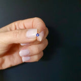 Evil Eye Nose Stud 925 Sterling Silver Rhinestone Nose Piercing Jewelry
