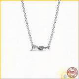 Love Necklace 925 Sterling Silver Charm DIY Jewelry