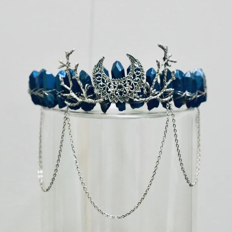 Quartz Crown Raw Crystal Headband Hair Accessories Witch Accessories