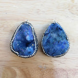 Quartz Crystal Stone Pendant Agates Druzy Pendulum Charm Necklace Pendants