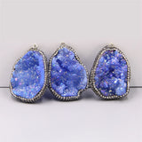Quartz Crystal Stone Pendant Agates Druzy Pendulum Charm Necklace Pendants