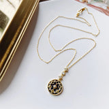 Sandstone Sun Moon Stars Sterling Silver Necklace