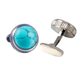 Turquoise Gemstone Stainless Steel Cufflinks