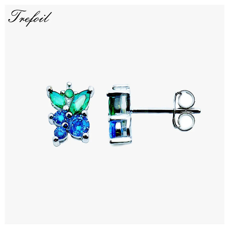 Blueberry Ear Studs in 925 Sterling Silver