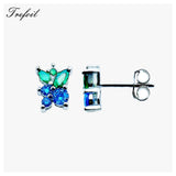 Blueberry Ear Studs in 925 Sterling Silver