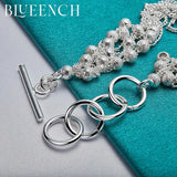 925 Silver Ball Beads Multilayer Chain Bracelet for Women