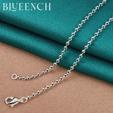 925 Silver Ball Beads Thin Chain Necklace for Women