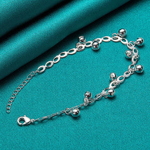 925 Silver Ball Pendant Bracelet for Ladies