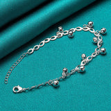 925 Silver Ball Pendant Bracelet for Ladies