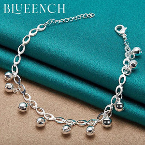 925 Silver Ball Pendant Bracelet for Ladies