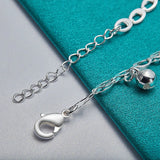 925 Silver Ball Pendant Bracelet for Ladies