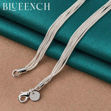 925 Silver Butterfly Cutout Necklace Women Glamour Jewelry