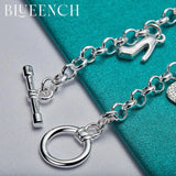 925 Silver Butterfly Bag Pendant Bracelet Wedding Jewelry