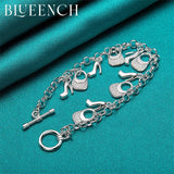 925 Silver Butterfly Bag Pendant Bracelet Wedding Jewelry