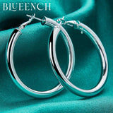 925 Sterling Silver Chunky Round Earrings for Women