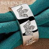 925 Silver Clover Zircon Ring for Women's Wedding Party