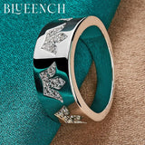 925 Silver Clover Zircon Ring for Women's Wedding Party