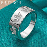 925 Silver Clover Zircon Ring for Women's Wedding Party