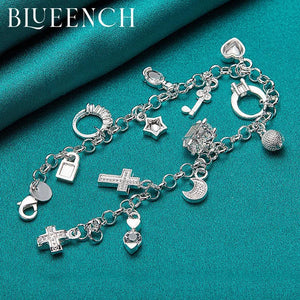 925 Silver Cross Ring Pendant Bracelet Wedding Jewelry