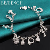 925 Silver Cross Ring Pendant Bracelet Wedding Jewelry