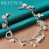925 Silver Cross Ring Pendant Bracelet Wedding Jewelry