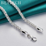 925 Sterling Silver Cuban Chain Twist Necklace