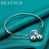 925 Silver Double Ring Bell Bracelet for Ladies' Parties