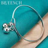925 Silver Double Ring Bell Bracelet for Ladies' Parties
