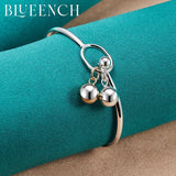 925 Silver Double Ring Bell Bracelet for Ladies' Parties