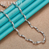 925 Silver Drop Chain Necklace Women Wedding Party Jewelry