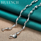 925 Silver Drop Chain Necklace Women Wedding Party Jewelry