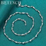 925 Silver Drop Chain Necklace Women Wedding Party Jewelry