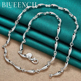 925 Silver Drop Chain Necklace Women Wedding Party Jewelry